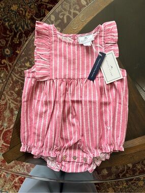 Petite Plume Pink Bubble Romper 12-18M NWT